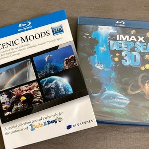 IMAX DEEP SEA 3D Blue-ray DVD plus 4 SCENIC MOODS, 4-Disc Blue-ray collection